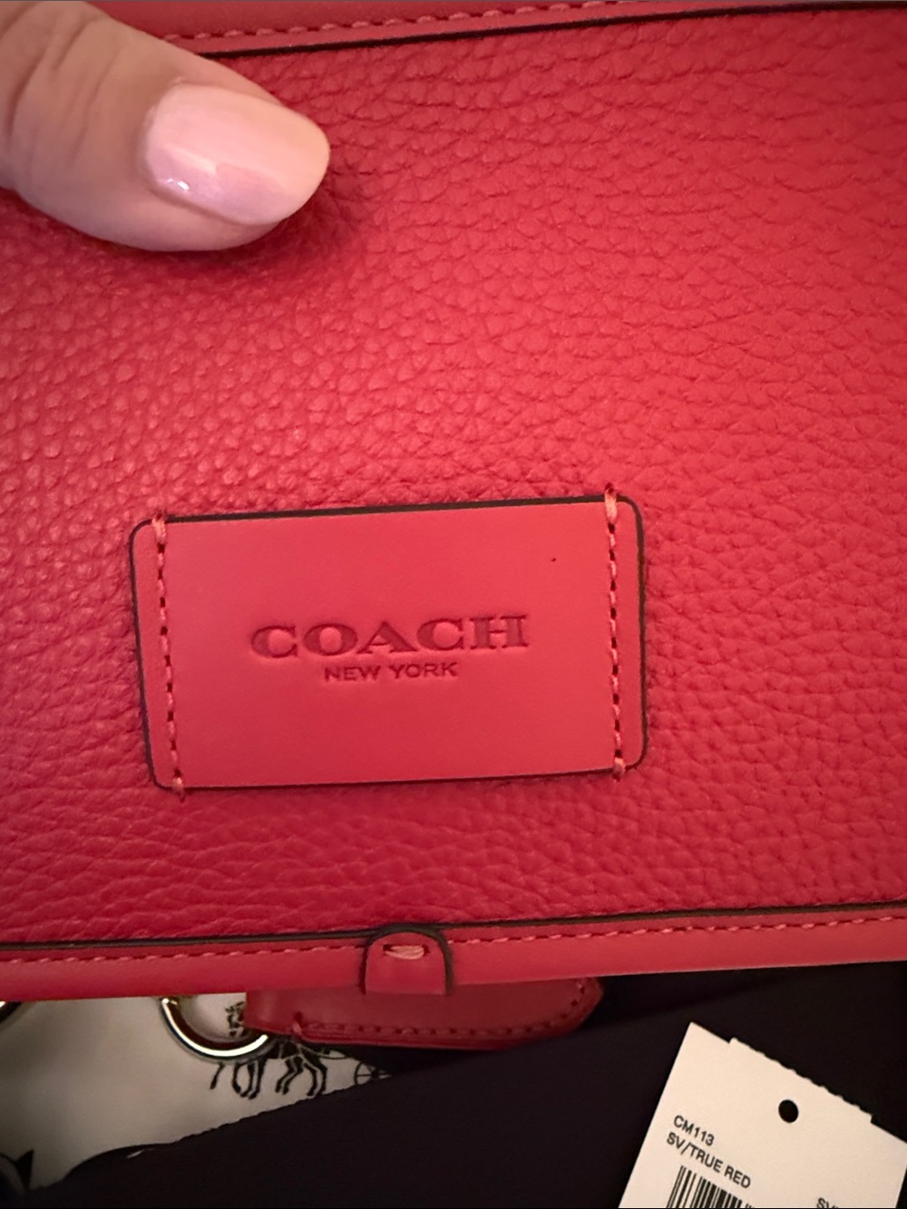 ❤️🖤Coach NWT True Red Pebble Leather Wyatt Crossbody Bag with Silver Hardware - Picture 5 of 8